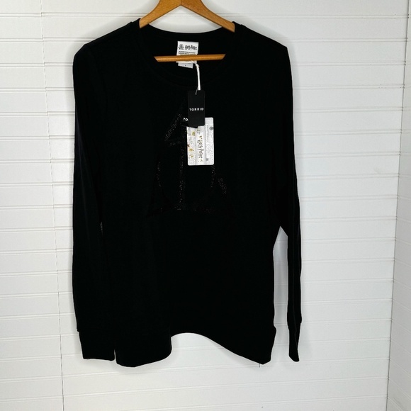 NEW Torrid Harry Potter Deathly Hallows 1X Long Sleeve Top - Picture 1 of 9